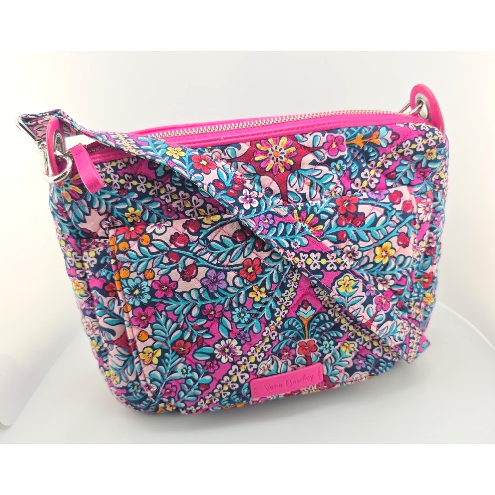 Vera Bradley Pink Floral Quilted Crossbody Bag